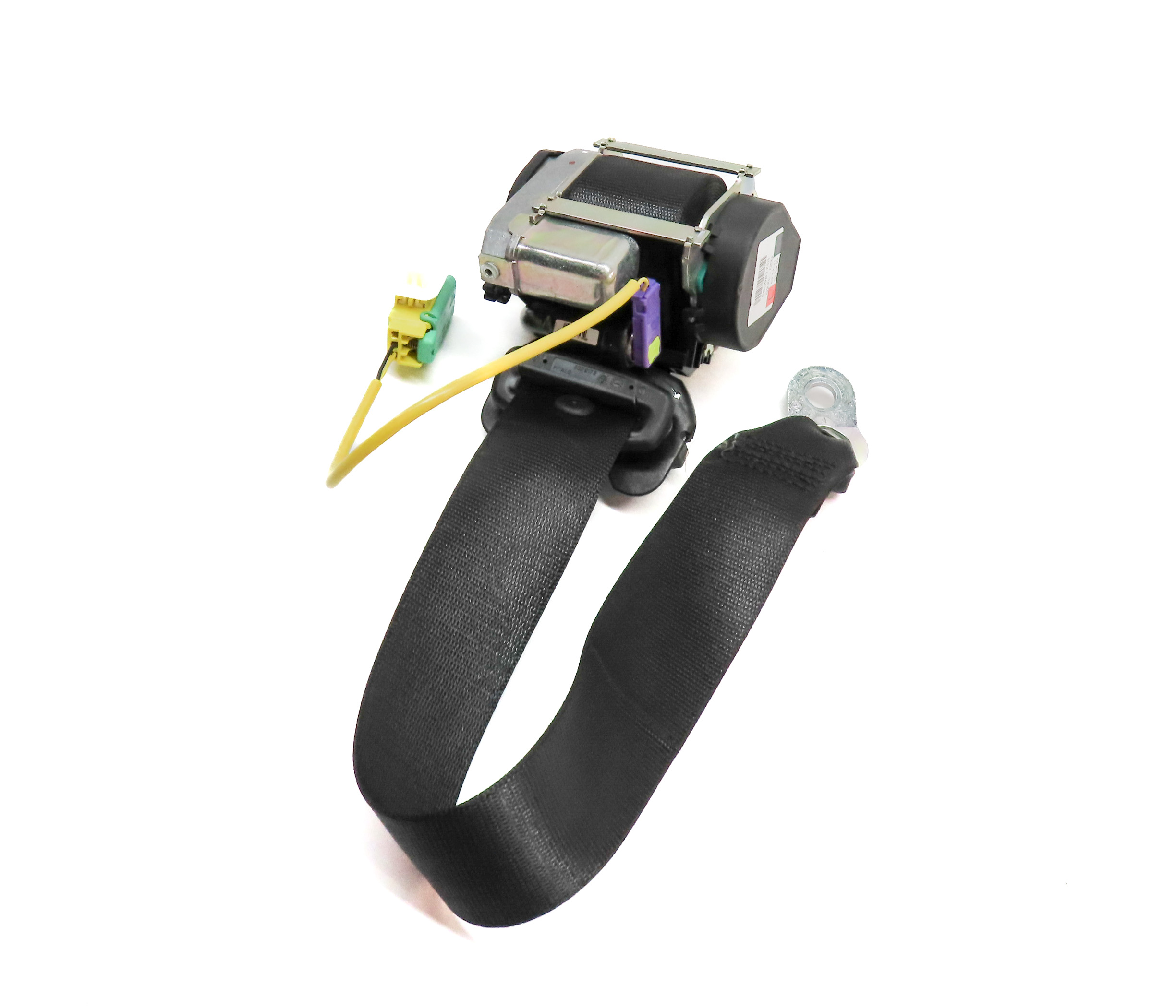 2008 PORSCHE CAYENNE (955) REAR LEFT SEAT SEATBELT BELT RETRACTOR (Black) — exact item pictured